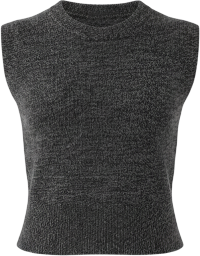 Women's 100% Cashmere Crewneck Chunky-knit Sweater Vest