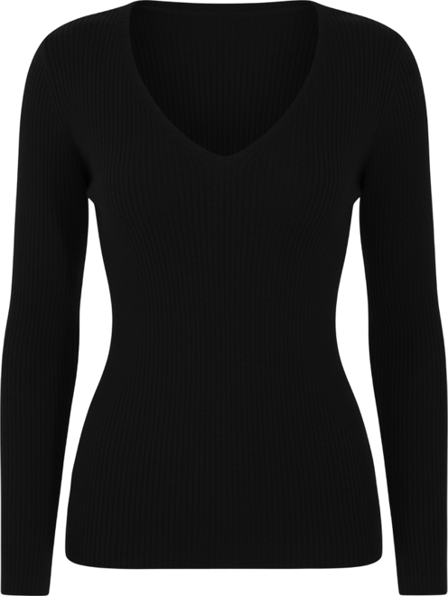Women's 100% Cashmere V-Neck Sweater | Ribbed Tissue Weight Cashmere Sweaters