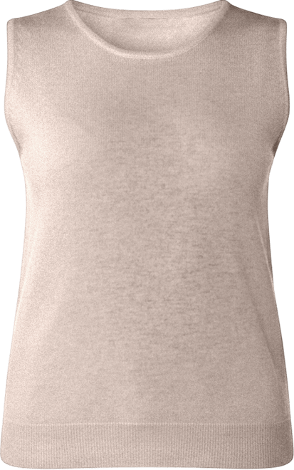 Women's 100% Cashmere Tank Tops Sleeveless Crewneck Sweater Vest