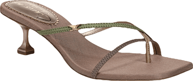 Juliet Strappy Kitten-Heel Dress Sandals