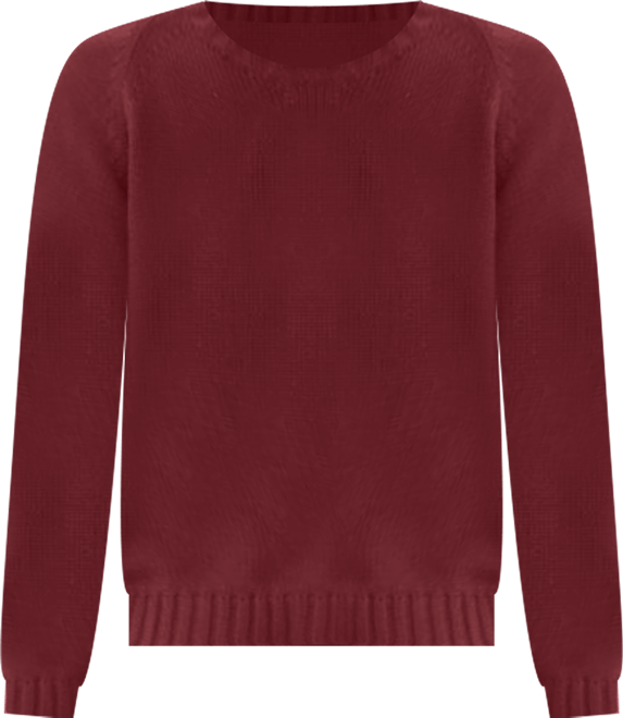 Women's Cotton Sloane Crewneck Pullover Sweater in Burgundy