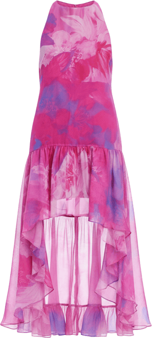 Women's The Lila Printed High Low Halter Gown