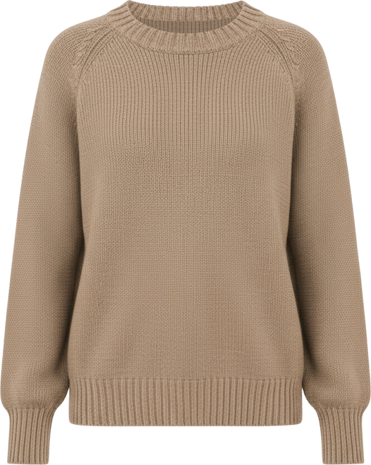 Women's Cotton Sloane Crewneck Pullover Sweater in Mocha
