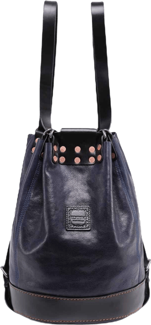 Women's Leather Canna Bucket Backpack