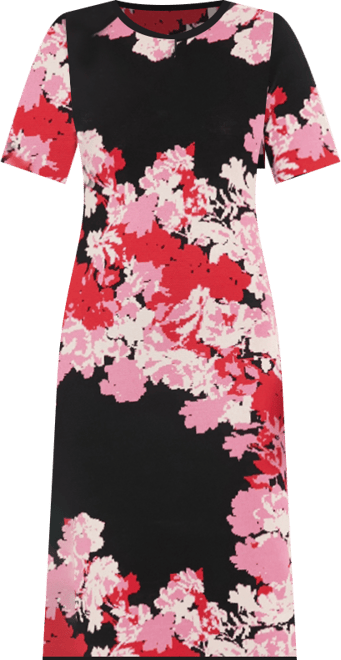 Women's Floral Short-Sleeve Midi Dress