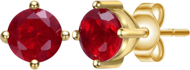 Sterling Silver Solitaire Stud Earrings