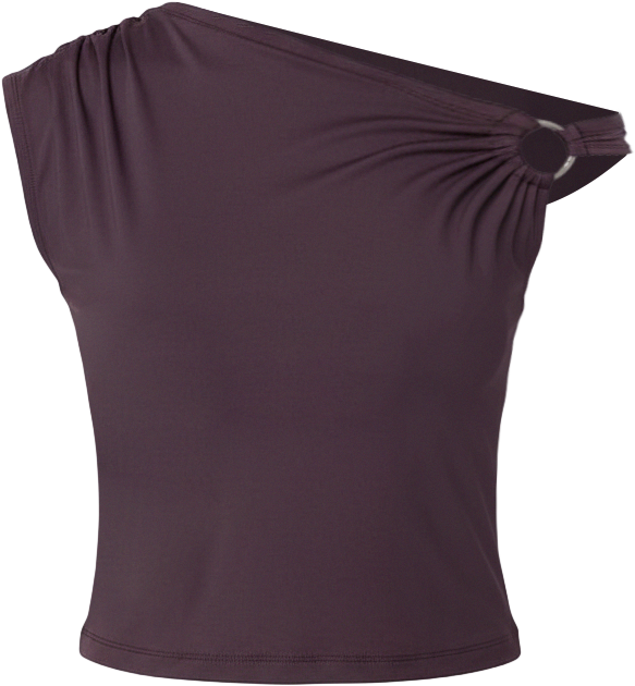 Womens Abstract Metal Ring Asymmetric Top