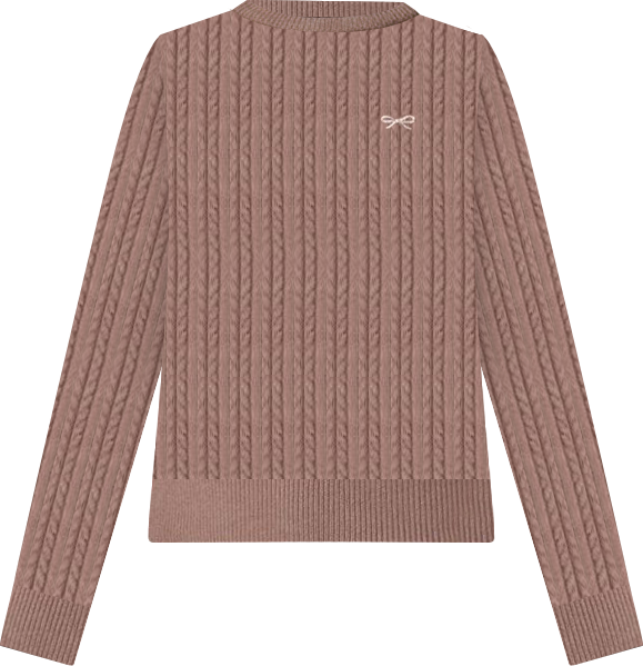 Women's Beverly Bow Cable Knit Sweater