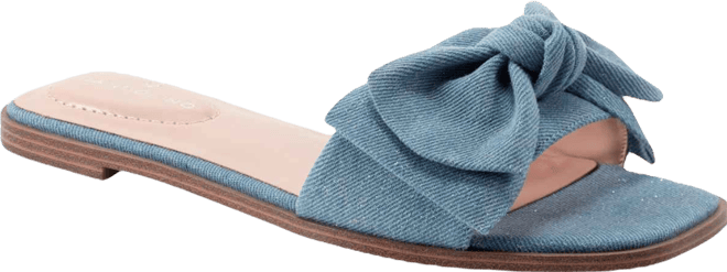 Women's Violeta Bow Flat Slide Sandals