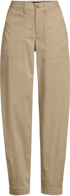 Women's Chino High Rise Barrel Leg Utility Ankle Pants