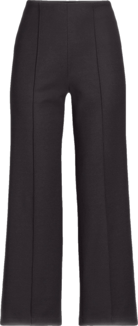 Lands' End Women's Bi Stretch High Rise Pintuck Wide Leg Crop Pants