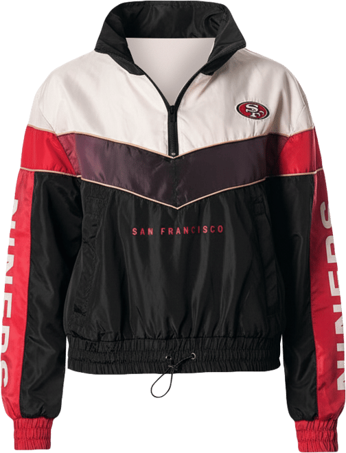Women's Black San Francisco 49ers 1/4 Zip Track Jacket