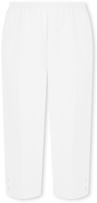 Women's Classic Button Hem Denim Capri Pant