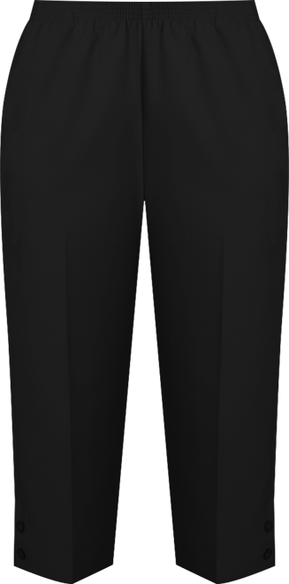 Women's Classic Button Hem Denim Capri Pant