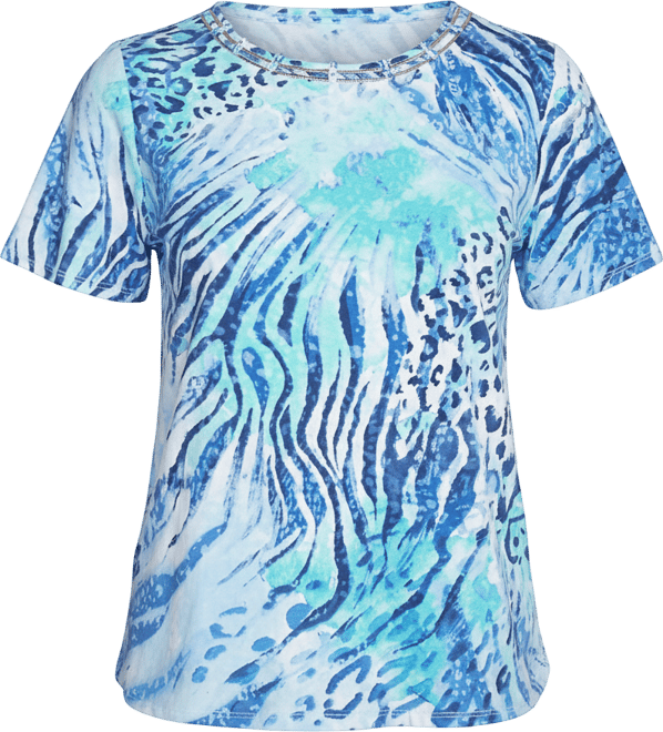 Women's Animal Printed Top with Ruched Sides