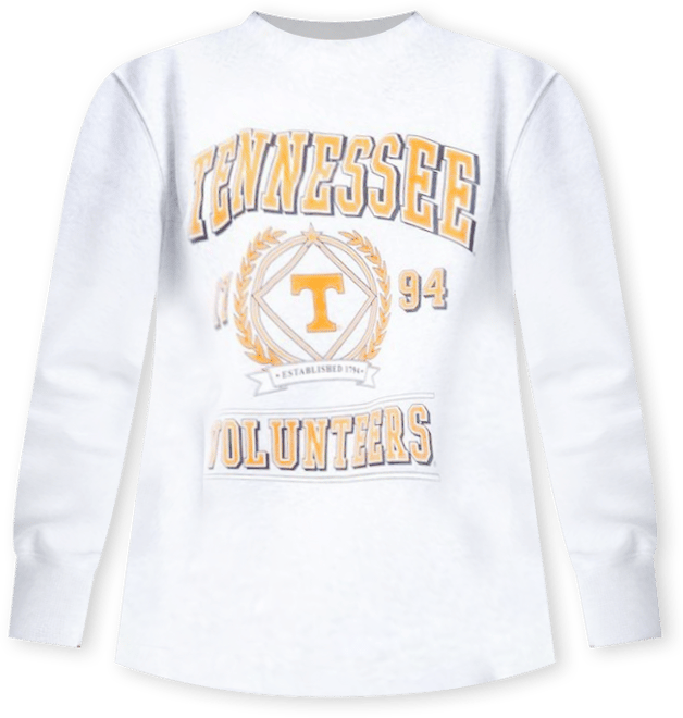 Men's and Women's Ash Tennessee Volunteers Vintage Crest Pullover Sweatshirt