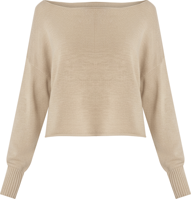 Womens Aviv Wide Neck Oversized Sweater