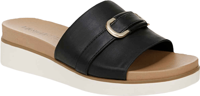 Women's Genevieve Square Open Toe Slide Platform Sandals