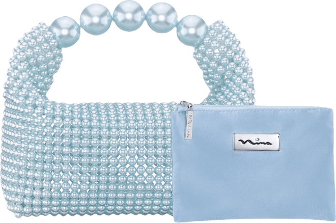 Large Beaded Handle Hobo Bag