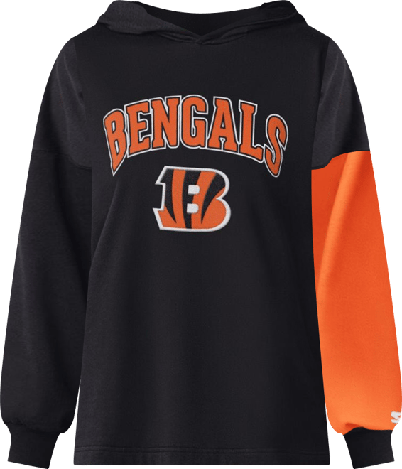 Women's Black Cincinnati Bengals Power Move Long Sleeve Pullover Hoodie