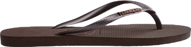 Women's Slim Logo Metallic Round Toe Sandals