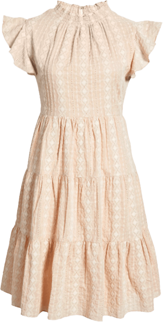 Women's Cotton Embroidered Shift Dress