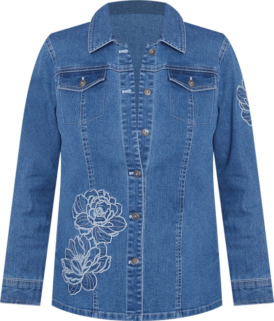 Women's Free Spirit Super Stretch Floral Denim Jacket