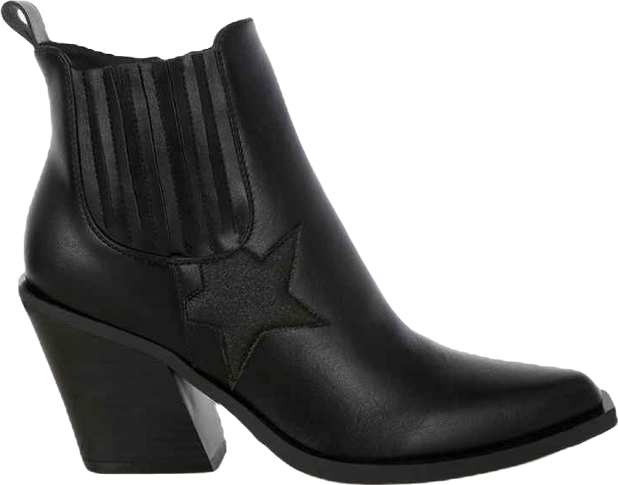 Melt Down Glitter Star Detail Chelsea Boots Women