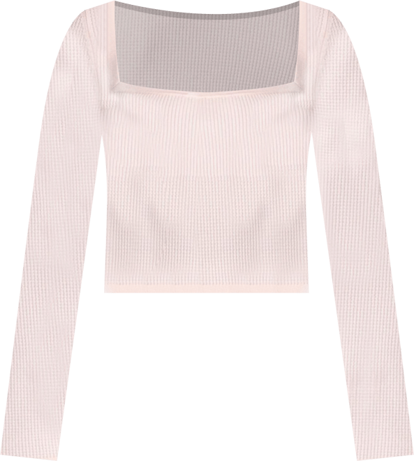 Womens Square Neck Knit Top