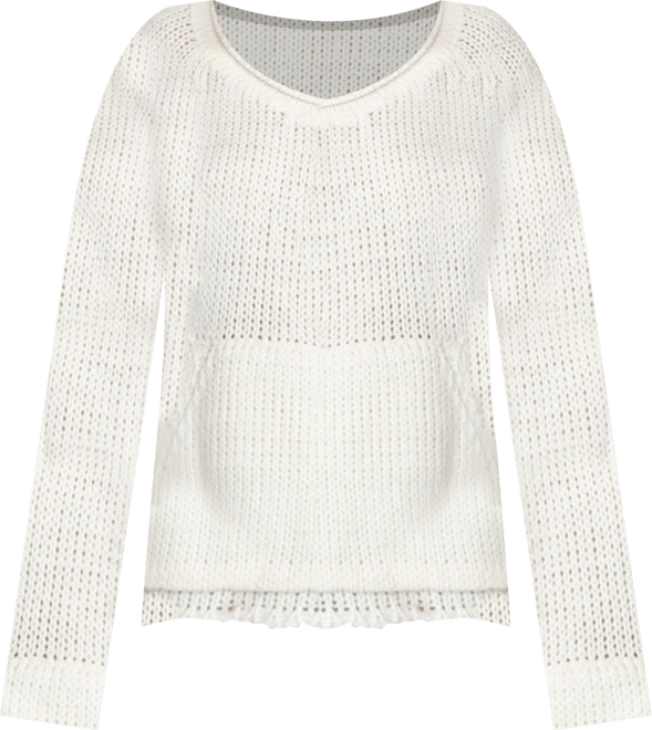 Womens Kangaroo Pocket Oversized Knit Top