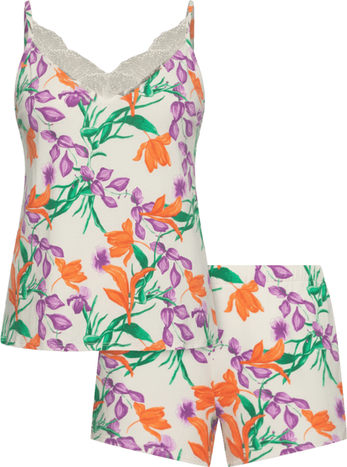 Women's Desiree Short Sleeve Pajama Camisole and Short Set