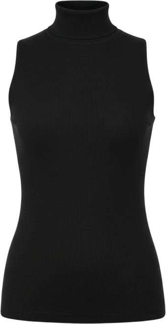 Women's Minimalist Sleeveless Turtleneck Top