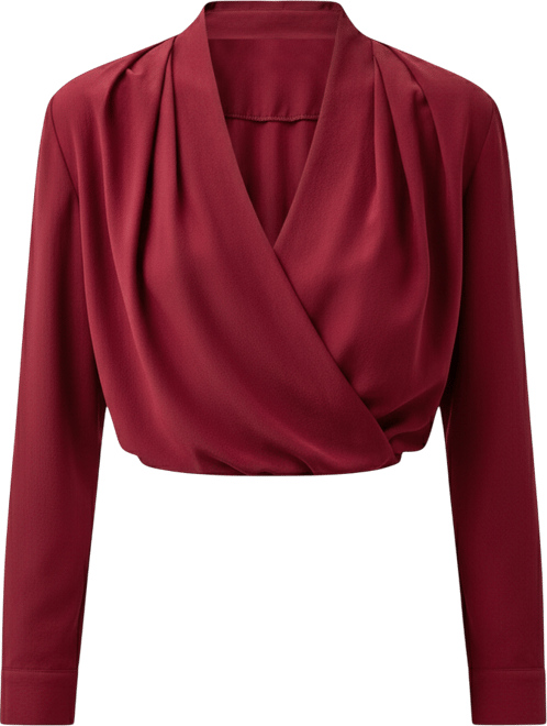 Women's Silk Crepe de Chine Long Sleeve Blouse
