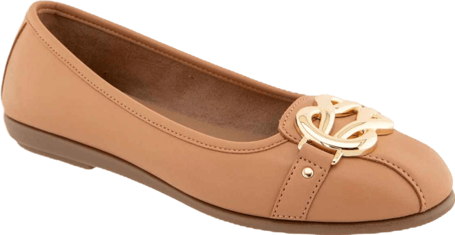 Women's Big-Bet Round Toe Ballet Flats