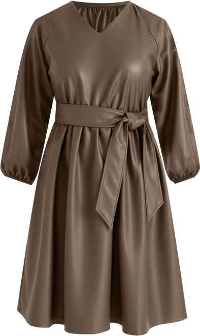 June + Vie Women's June + Vie Faux Leather Dress