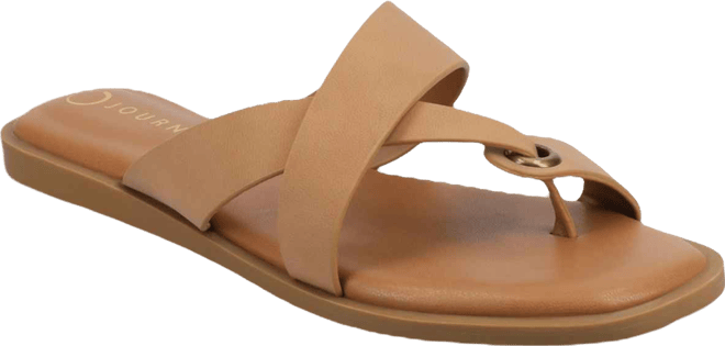 Women's Prizzie Toe Ring Strappy Flat Sandals