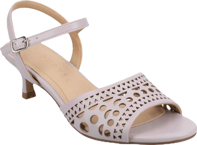 Women's Jessly Perforated Kitten Heel Dress Sandals