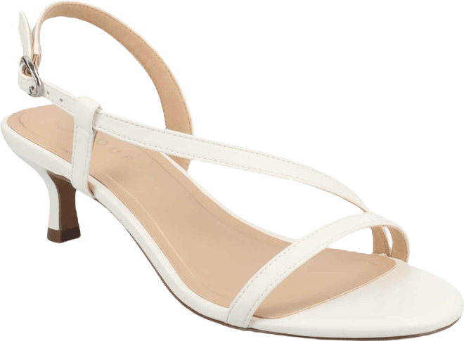 Women's Jemry Asymmetrical Strap Kitten Heel Strap Dress Sandals