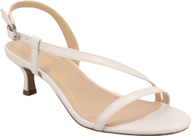 Women's Jemry Asymmetrical Strap Kitten Heel Strap Dress Sandals