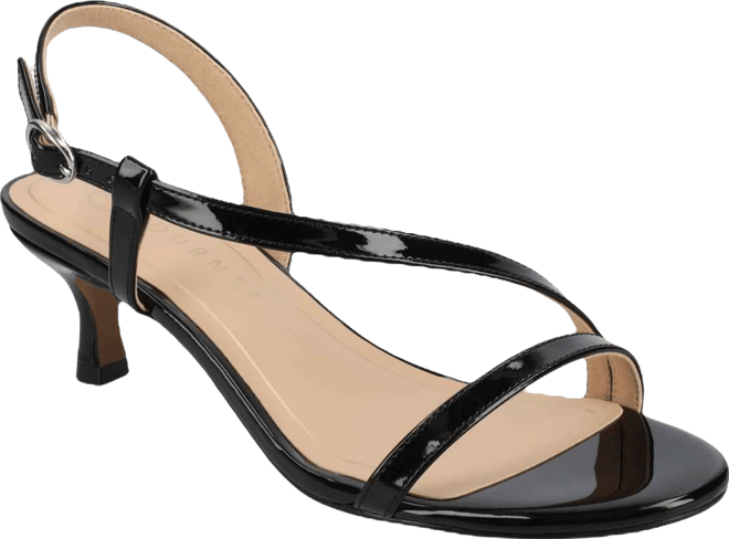 Women's Jemry Asymmetrical Strap Kitten Heel Strap Dress Sandals