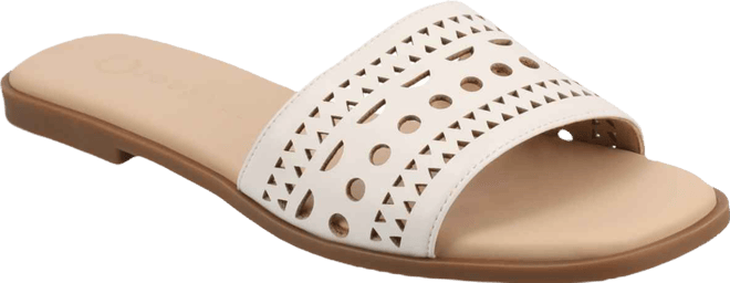 Women's Brodie Perforated Slide Flat Sandals
