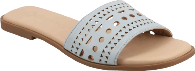 Women's Brodie Perforated Slide Flat Sandals