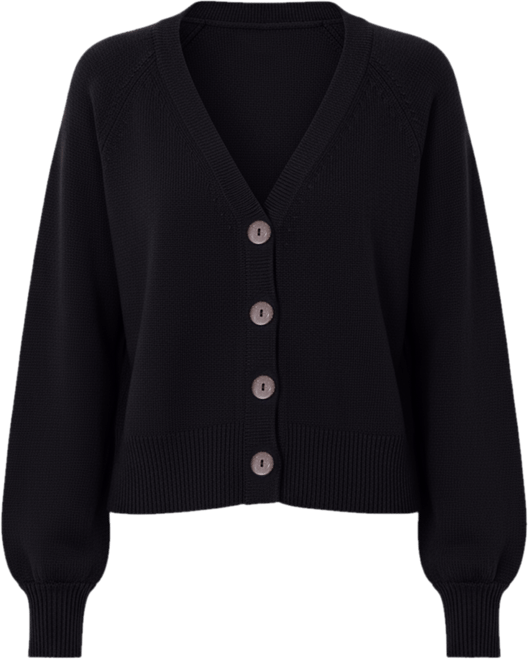 Women s Cotton Greta Cardigan in Forest Green