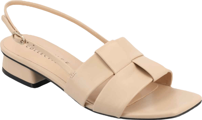 Women's Tabatha Block Heel Slingback Flat Sandals