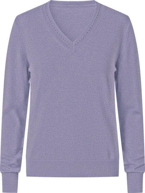 Women's Itch-Free Cashmere V-Neck Sweater with Soft Inner Lining
