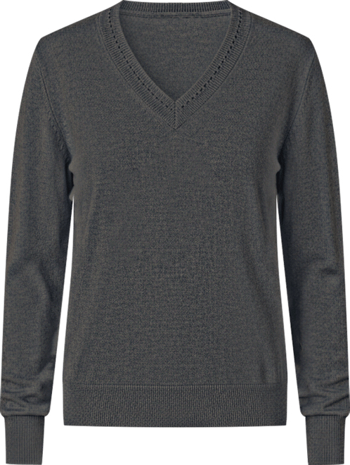 Women's Itch-Free Cashmere V-Neck Sweater with Soft Inner Lining