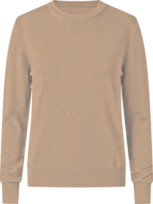 Women's Itch-Free Cashmere Crewneck Sweater with Soft Inner Lining