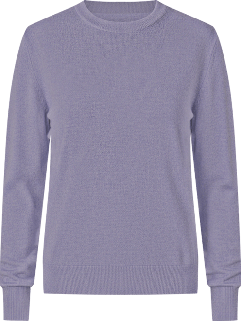 Women's Itch-Free Cashmere Crewneck Sweater with Soft Inner Lining