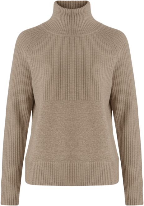 Women's Itch-Free Merino Wool Mock Neck Sweater with Soft Inner Lining