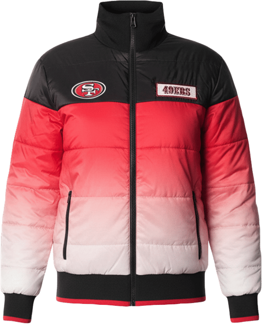 Women's Scarlet San Francisco 49ers Ombre Full-Zip Puffer Jacket